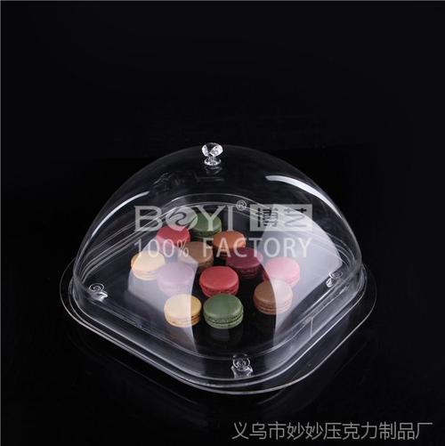 工廠訂做透明壓克力食品罩 有機(jī)玻璃半球菜罩 亞克力產(chǎn)品陳列罩子